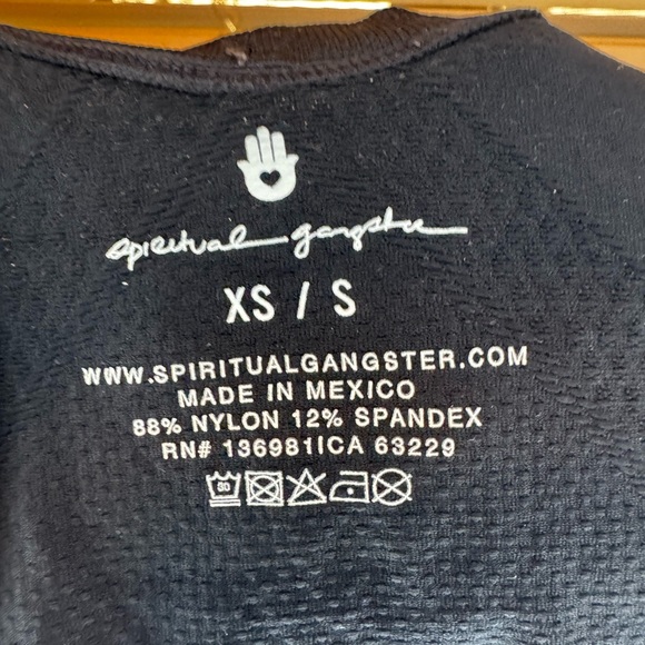 Spiritual Gangster Black Textured Top - Picture 8 of 8